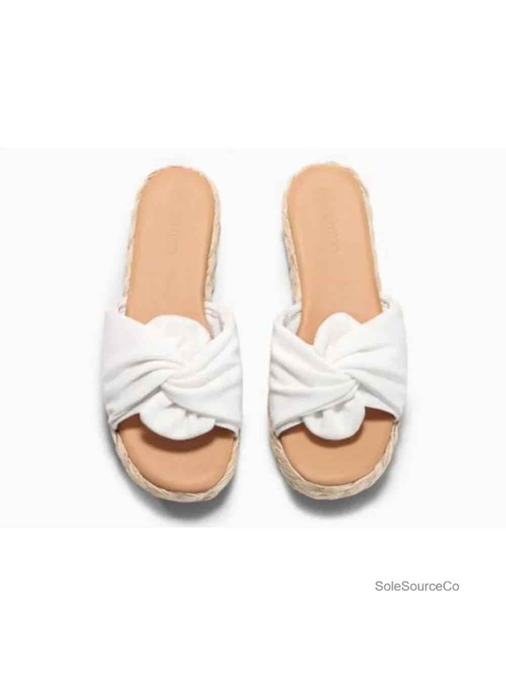 Woven Espadrille Wedge Sandals, Bow Slip-On Slides, Cushioned Beach Platform